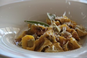 ravioli al plin con parmigiano